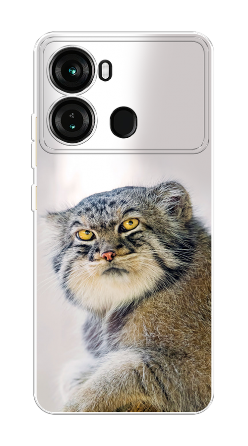 

Чехол на Itel P40 "Кот манул 1", Серый;белый;желтый, 3201350-1