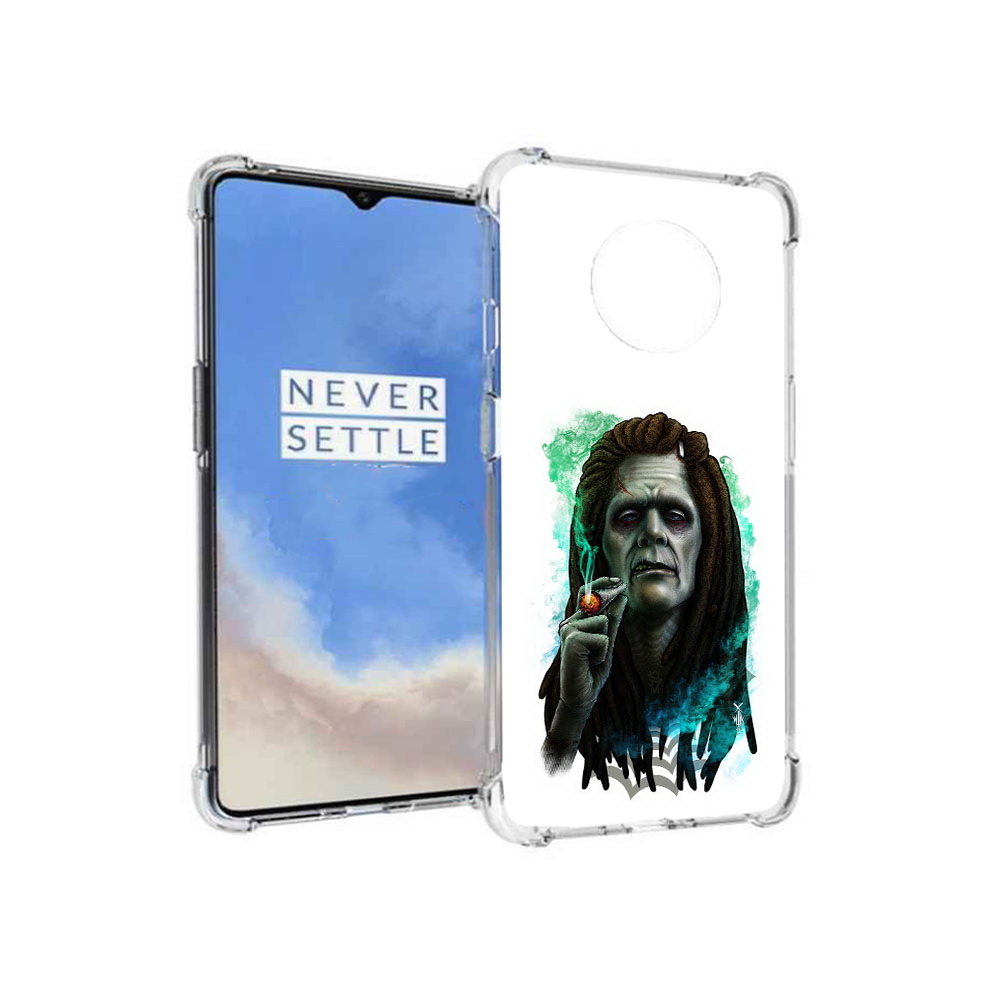 

Чехол MyPads Tocco для OnePlus 7T зеленый мужчина с сигаретой (PT227044.138.360), Прозрачный, Tocco