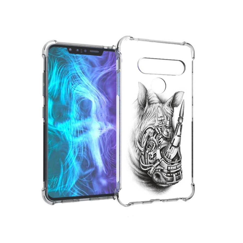 

Чехол MyPads Tocco для LG G8 стальной носорог (PT135945.77.620), Tocco