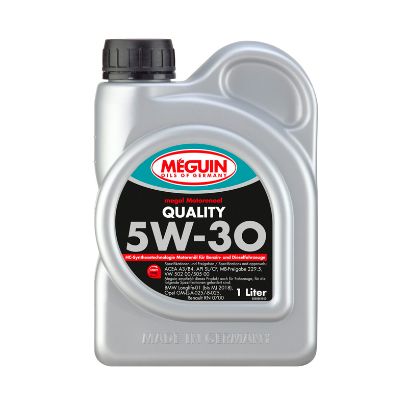 фото 6566 meguin нс-синтетическое моторное масло megol motorenoel quality 5w-30 (1л) megyun