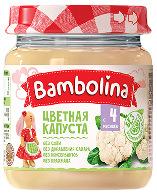 фото Пюре bambolina цветная капуста с 4 месяцев 100 г