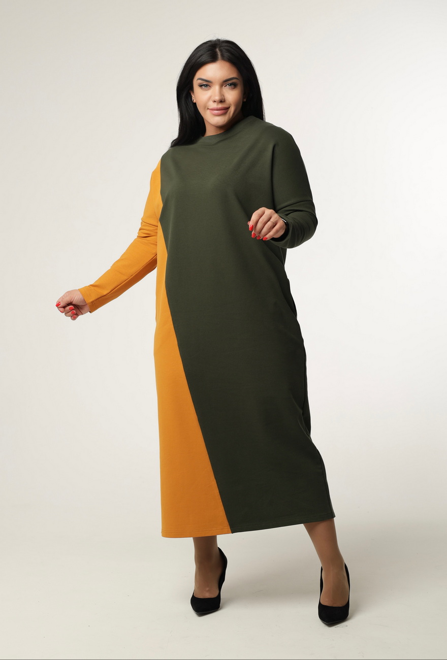 

Платье женское Elenatex П-160 разноцветное 56 RU, Зеленый, П-160