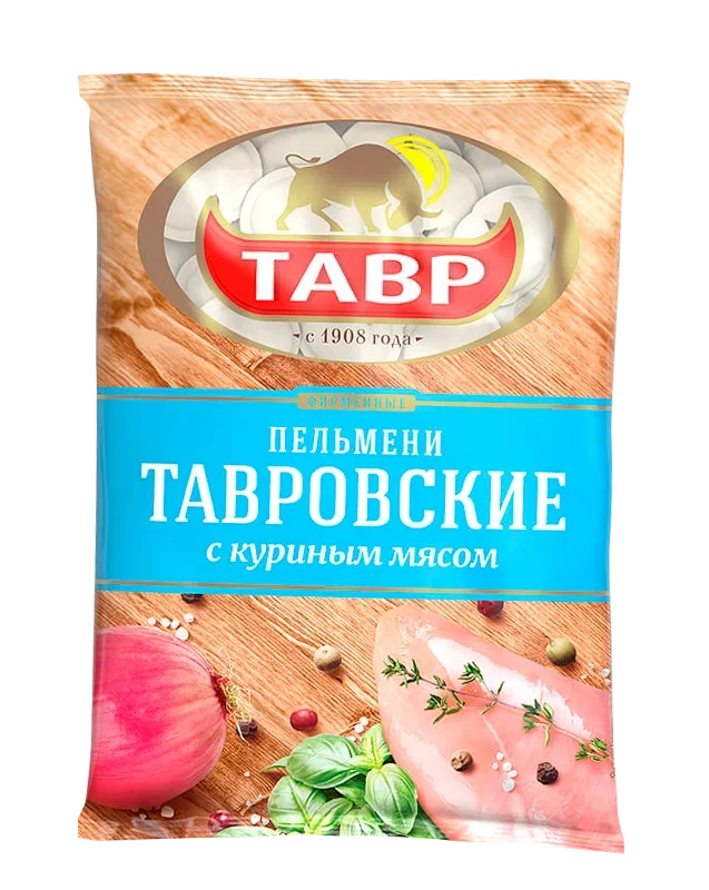 

Пельмени Тавр Тавровские с куриным мясом, замороженные, 450 г