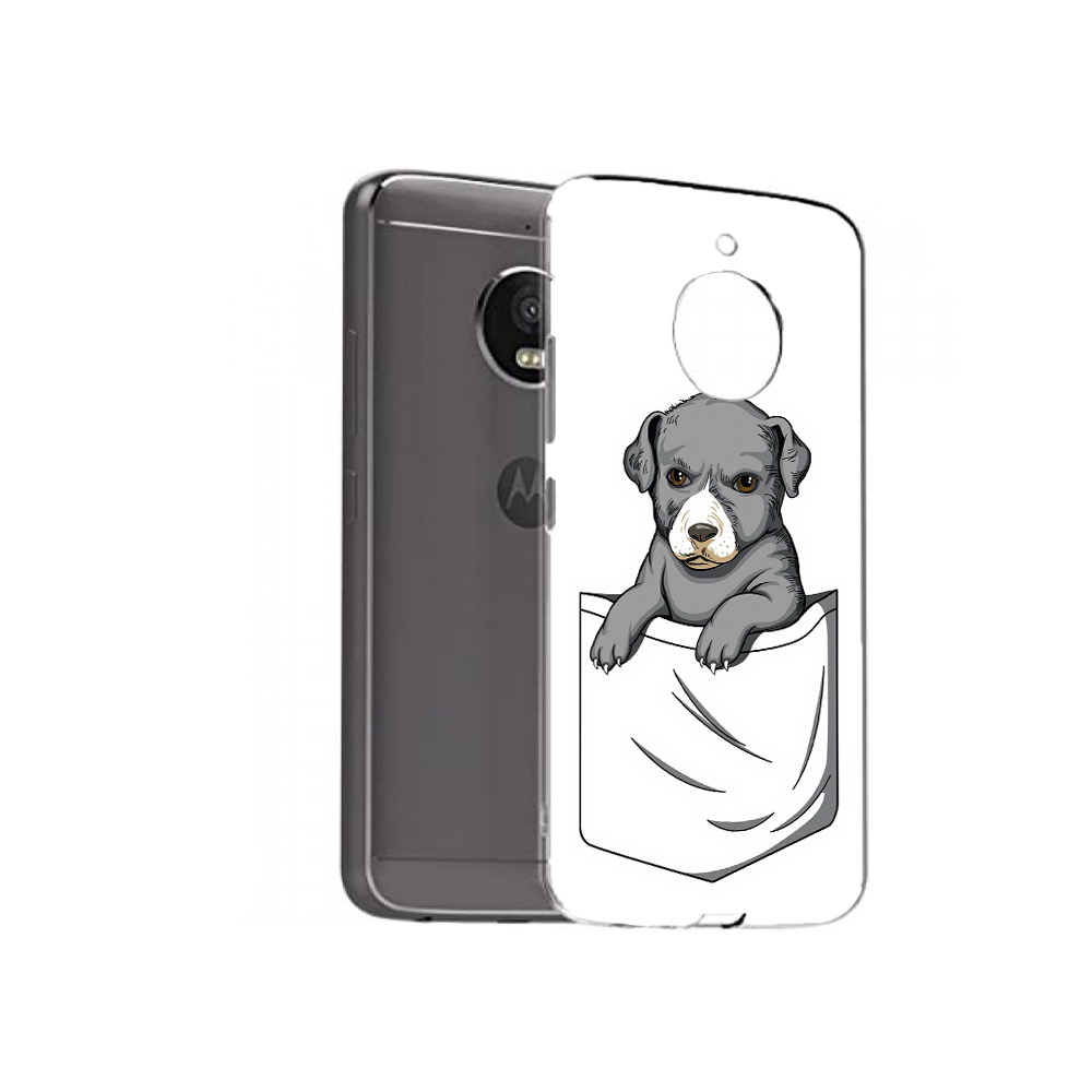 

Чехол MyPads Tocco для Motorola Moto E4 Plus собачка в кармане (PT100001.341.611), Прозрачный, Tocco