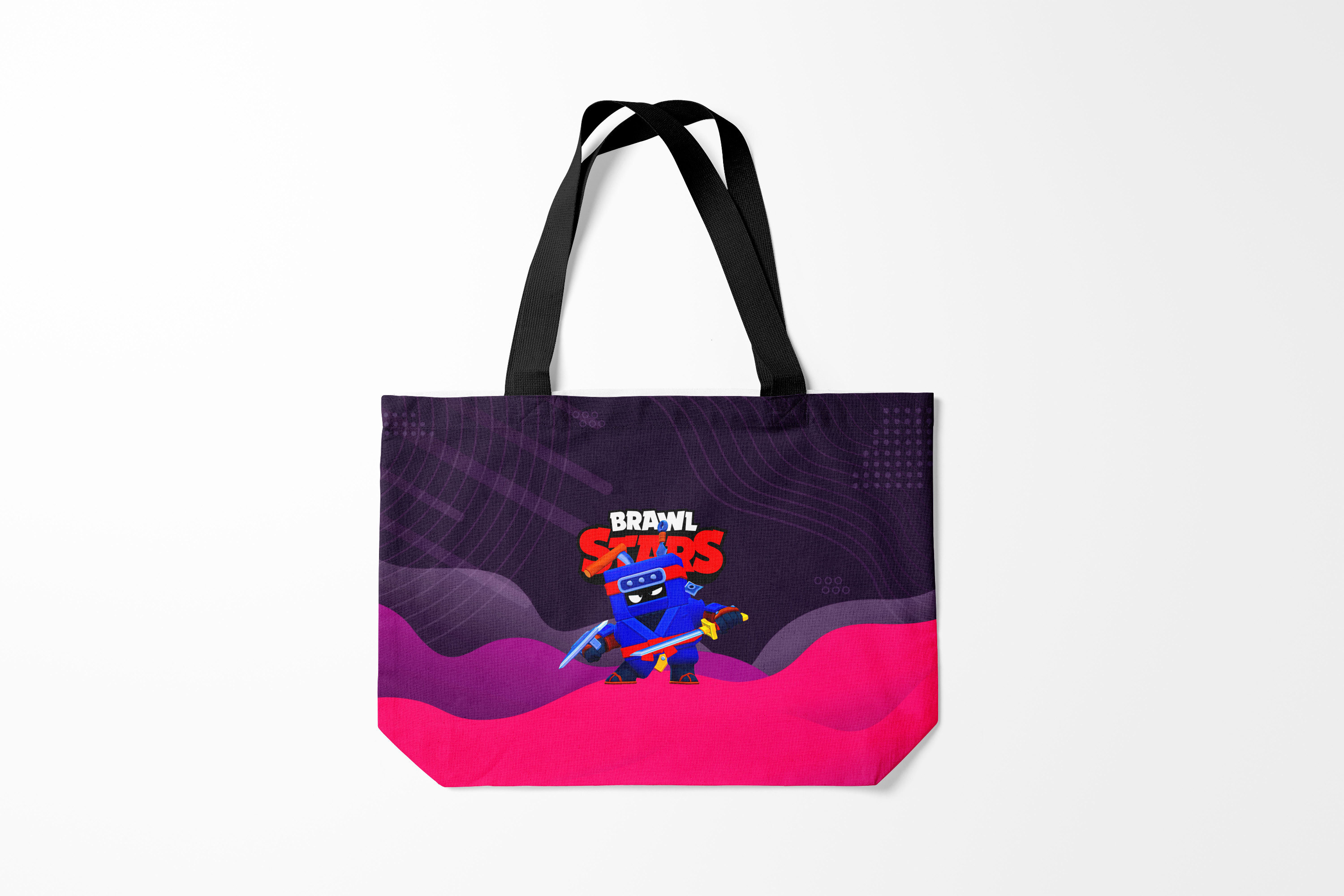 

Сумка шoппер унисекс Burnettie Brawl Stars Ниндзя ЭШ Ash, фиолетовый, Brawl Stars Ниндзя ЭШ Ash