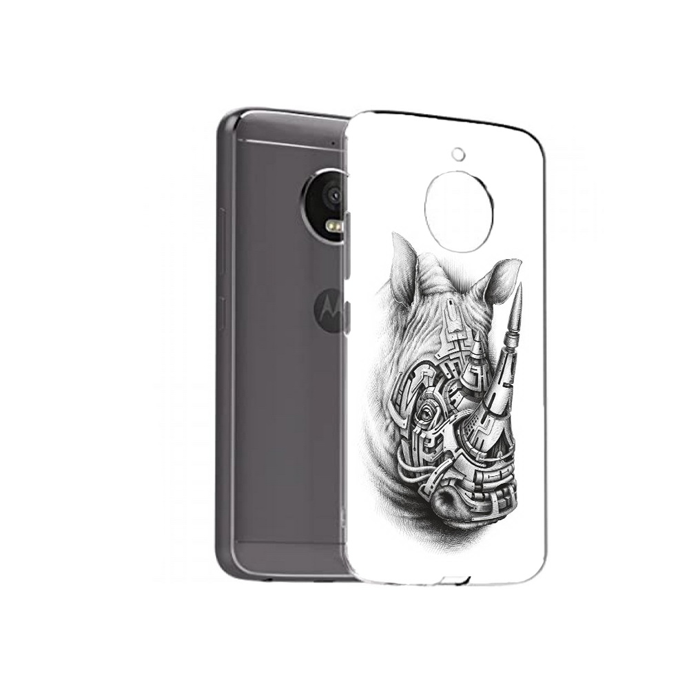 

Чехол MyPads Tocco для Motorola Moto E4 Plus стальной носорог (PT100001.341.620), Прозрачный, Tocco