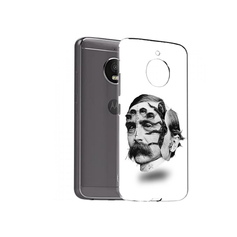 

Чехол MyPads Tocco для Motorola Moto E4 Plus страшное лицо мужчины (PT100001.341.629), Прозрачный, Tocco