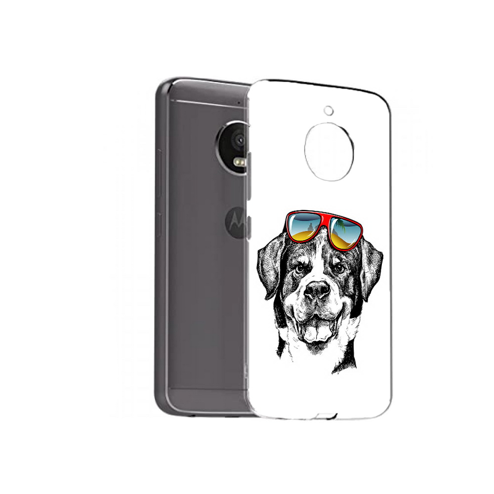 

Чехол MyPads Tocco для Motorola Moto E4 Plus счастливая собака (PT100001.341.631), Прозрачный, Tocco