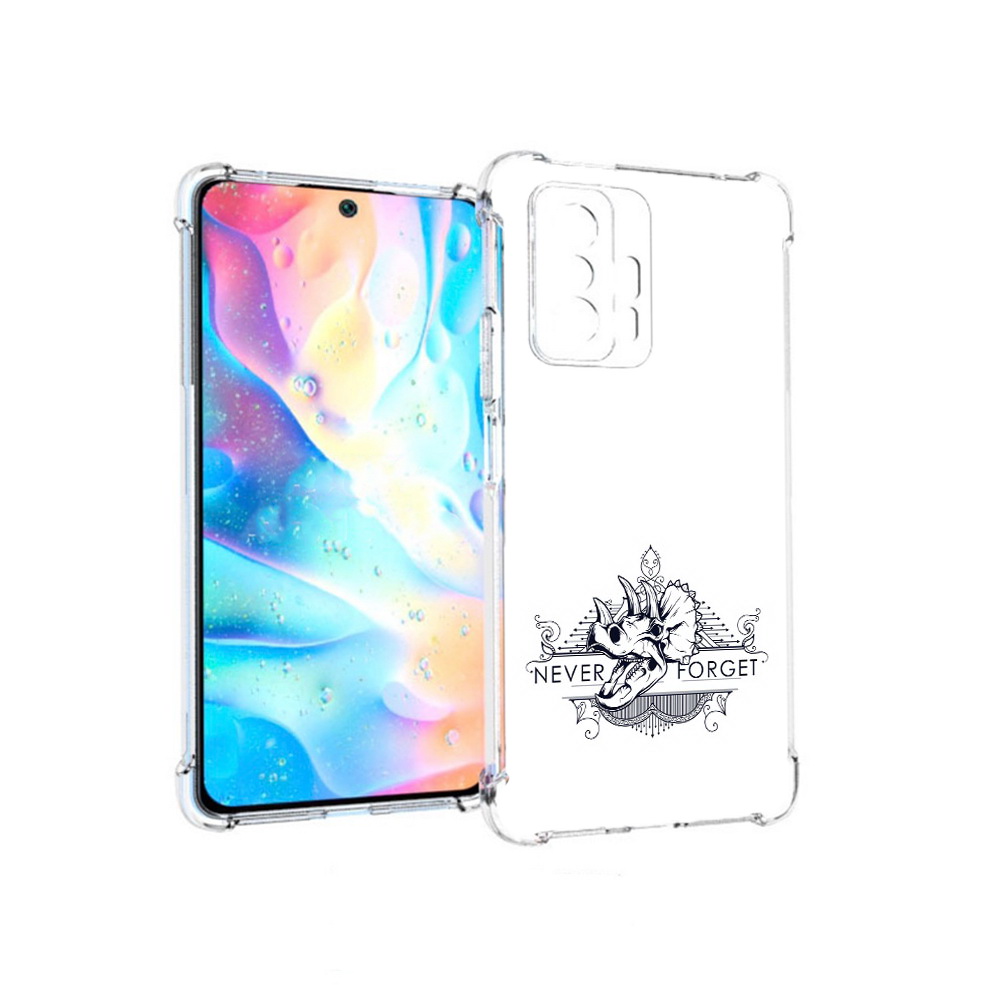 

Чехол MyPads Tocco для Xiaomi 11T Pro логотип носорога никогда не забуду, Прозрачный, Tocco