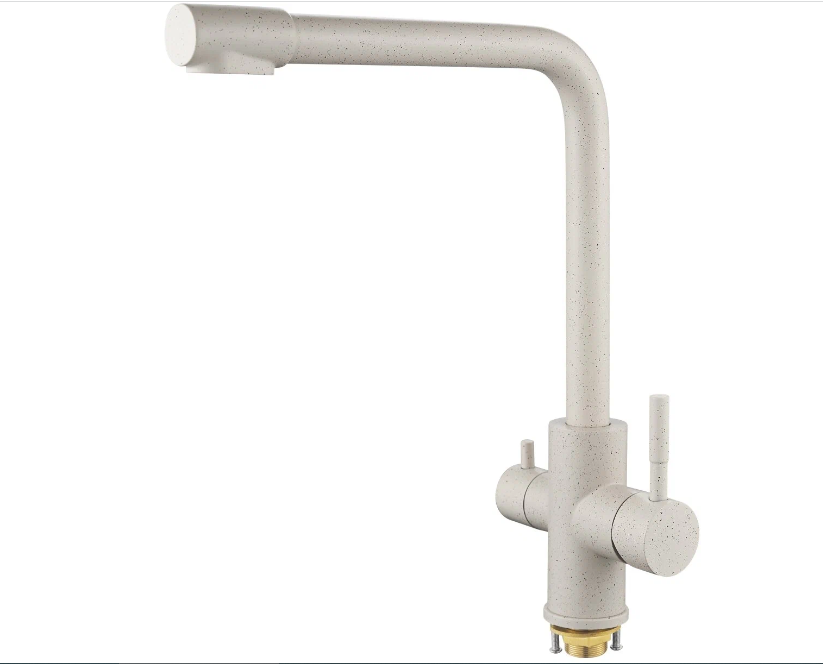 Смеситель для кухни SHEVANIK S868X под фильтр для питьевой воды, бежевый средство для мытья сантехнических изделий merida