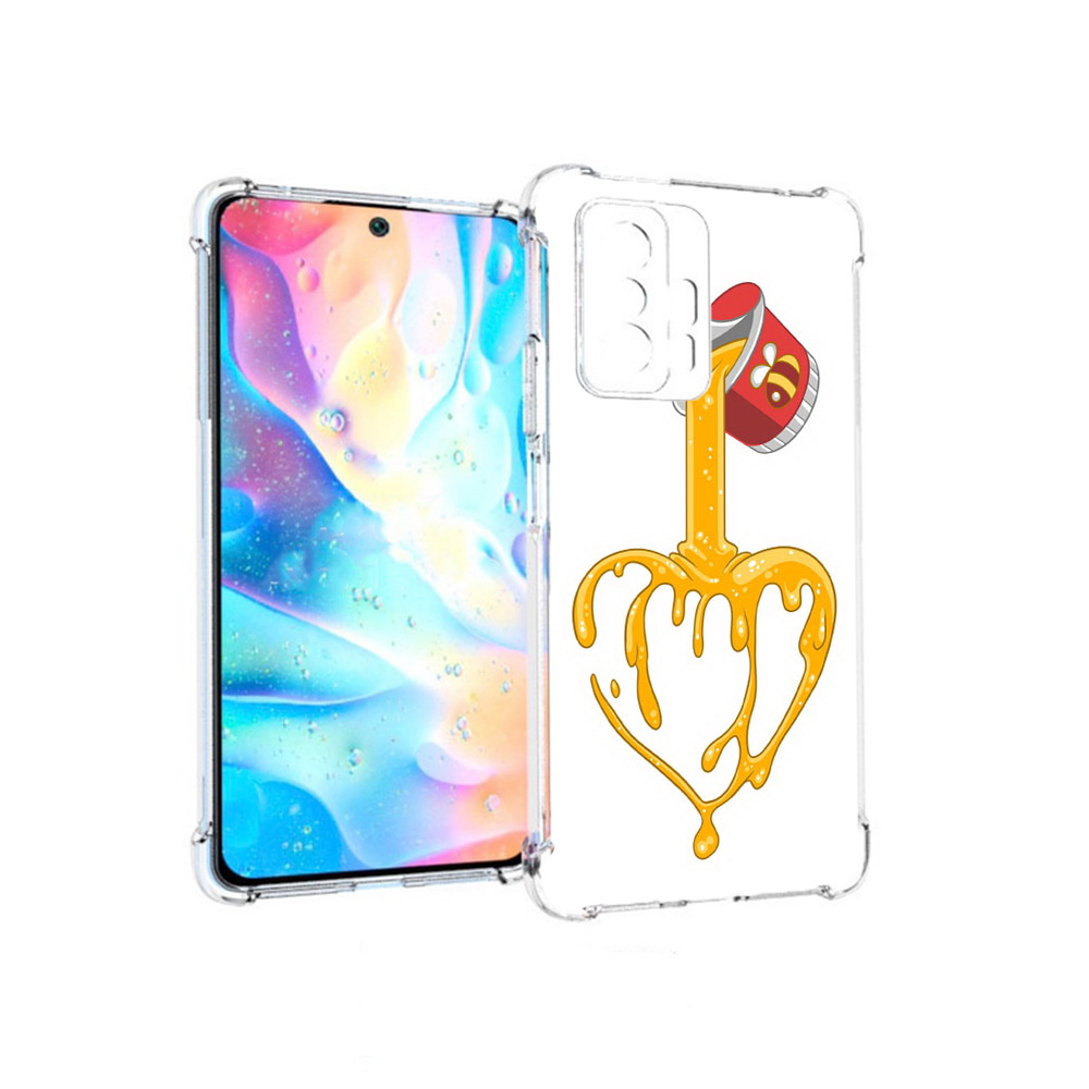 

Чехол MyPads Tocco для Xiaomi 11T Pro медовое сердце (PT163474.285.471), Прозрачный, Tocco