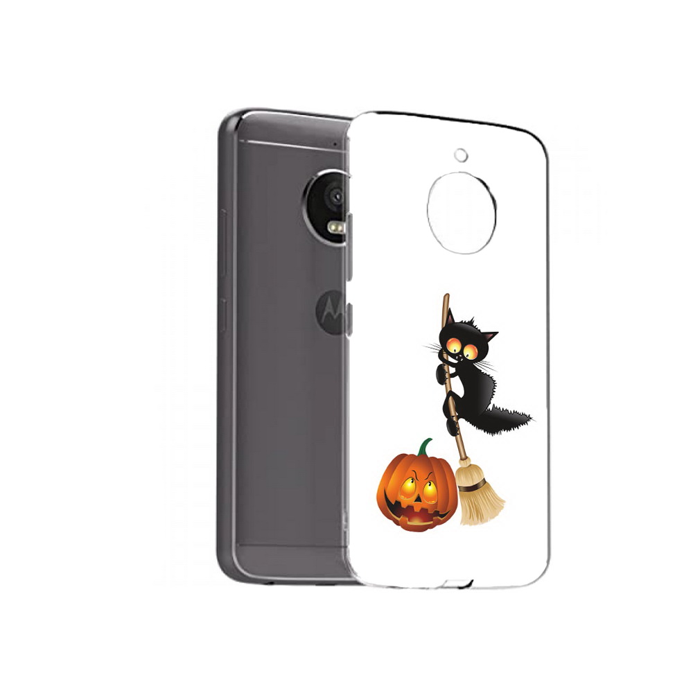 

Чехол MyPads Tocco для Motorola Moto E4 Plus хэлуинский котик (PT100001.341.667), Прозрачный, Tocco