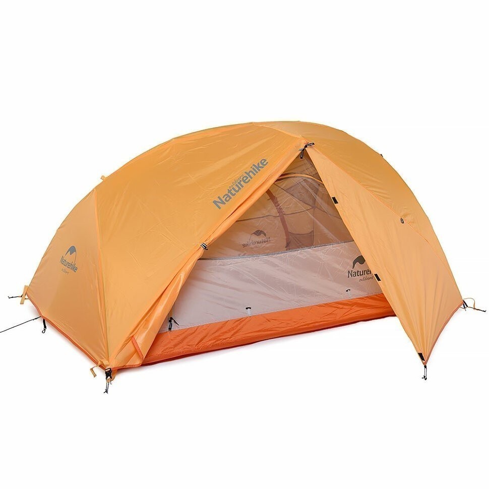 фото Палатка naturehike star-river 2 updated nh17t012-t 210t сверхлегкая двухместная, оранжевая