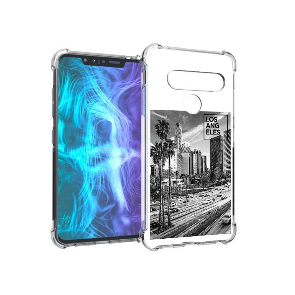 

Чехол MyPads Tocco для LG G8 черно белый лос анджелес (PT135945.77.685), Tocco