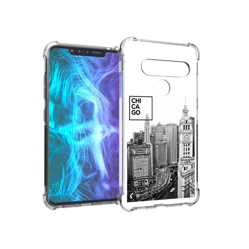 

Чехол MyPads Tocco для LG G8 черно белый чикаго (PT135945.77.689), Tocco
