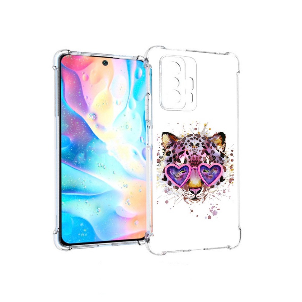 

Чехол MyPads Tocco для Xiaomi 11T Pro модный леопард (PT163474.285.480), Прозрачный, Tocco