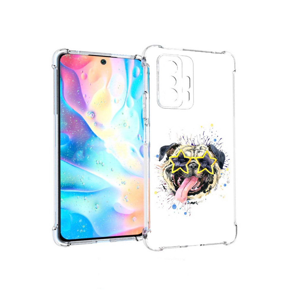 

Чехол MyPads Tocco для Xiaomi 11T Pro мопс боксер (PT163474.285.482), Прозрачный, Tocco