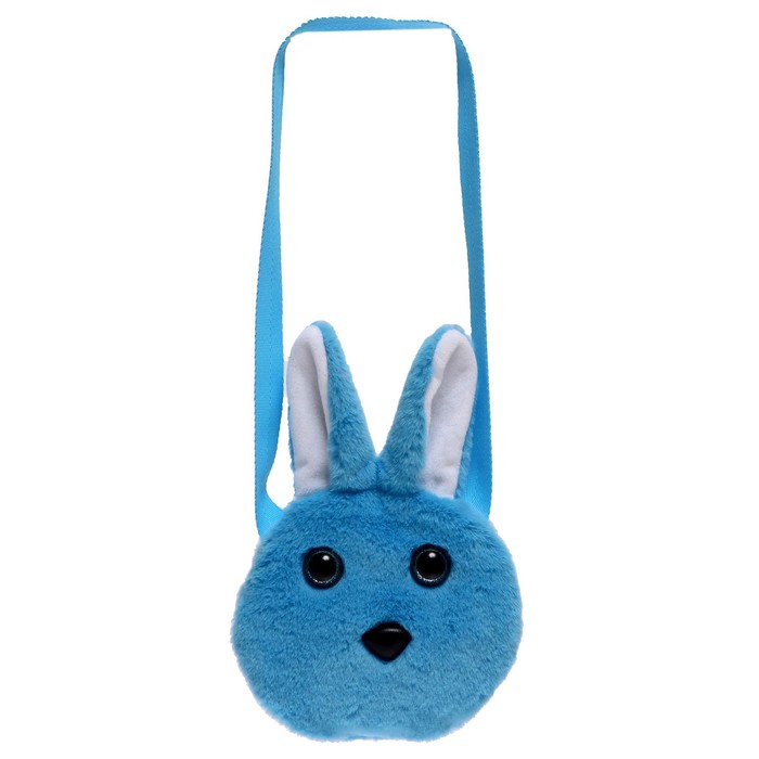 фото Мягкая игрушка-сумка «зайчик», цвет голубой прима тойс