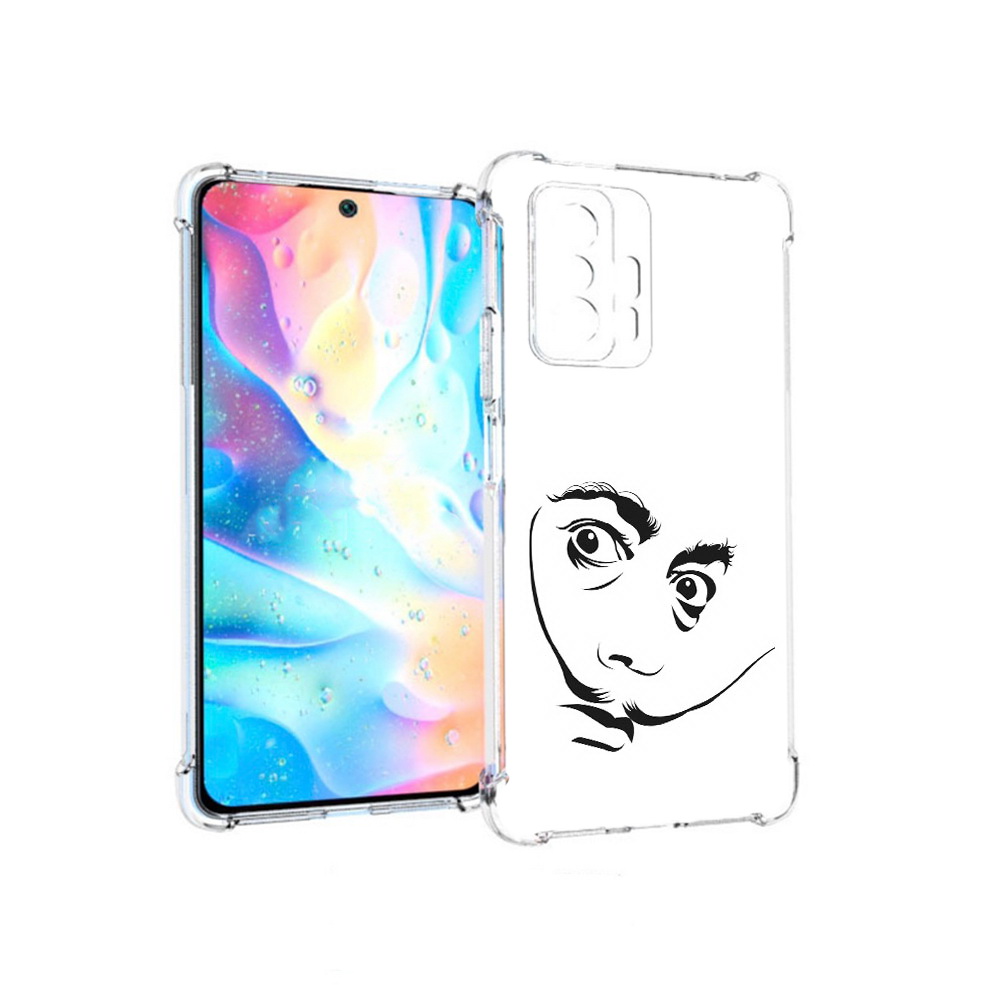 

Чехол MyPads Tocco для Xiaomi 11T Pro мужчина с длинными усами (PT163474.285.487), Прозрачный, Tocco