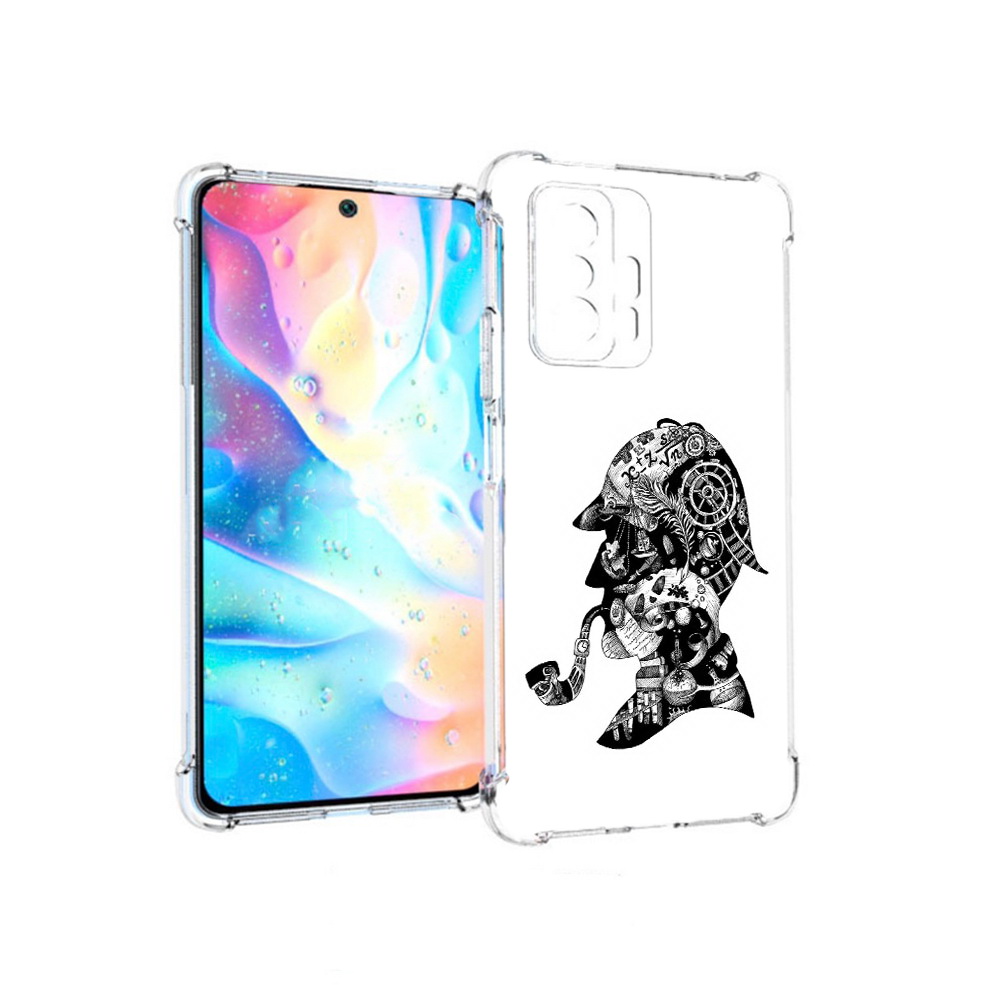 

Чехол MyPads Tocco для Xiaomi 11T Pro мужчина с трубкой абстракция (PT163474.285.488), Прозрачный, Tocco