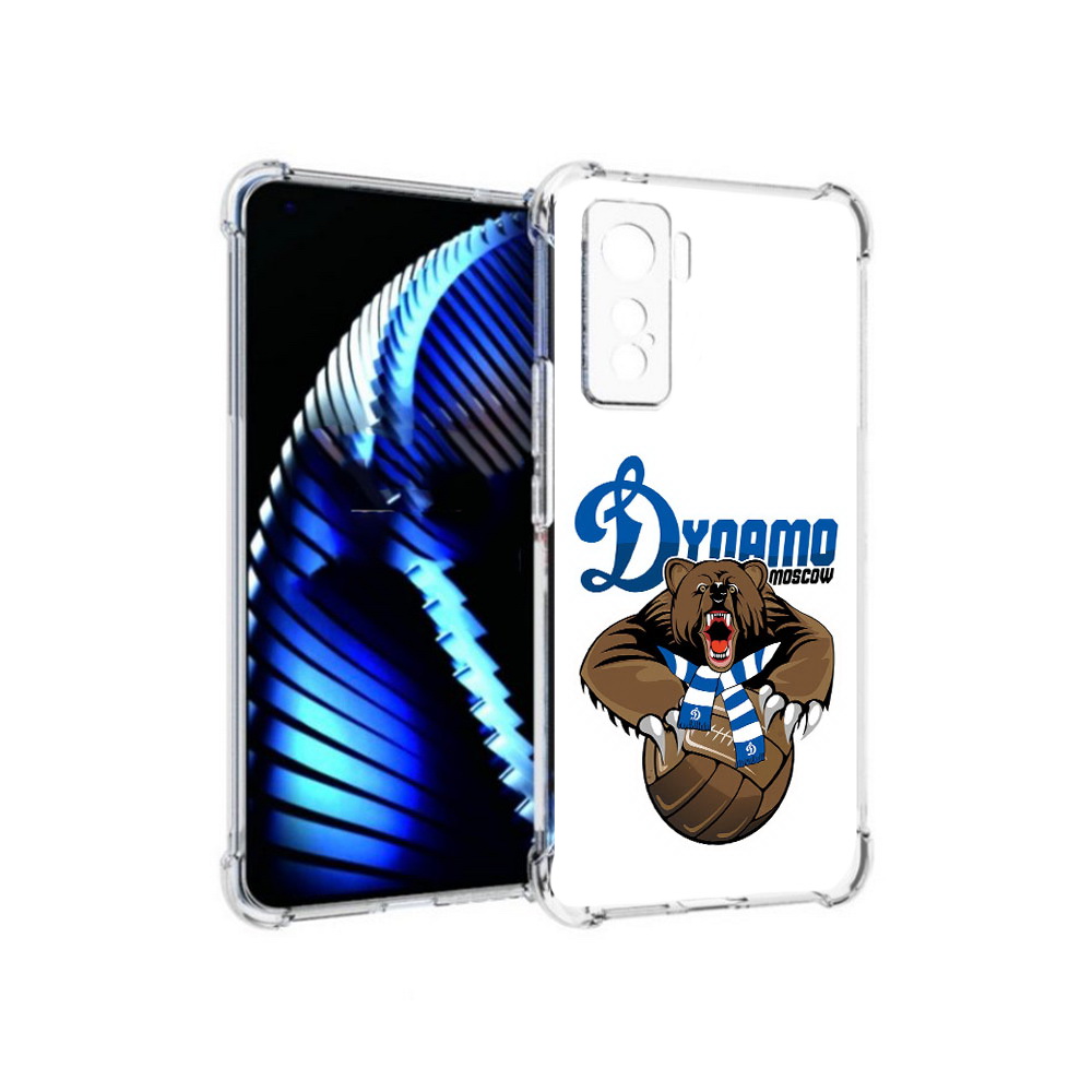 

Чехол MyPads Tocco для Vivo iQOO 5 ФК Динамо медведь, Прозрачный, Tocco