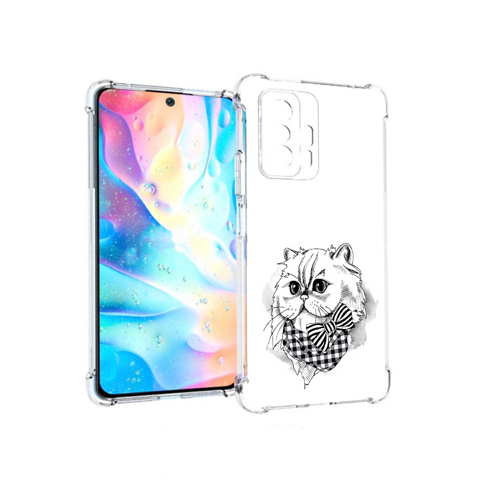 

Чехол MyPads Tocco для Xiaomi 11T Pro нарисованная красивая кошечка (PT163474.285.503), Прозрачный, Tocco