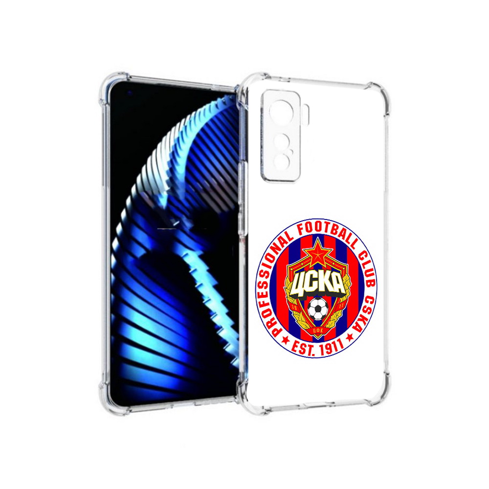 

Чехол MyPads Tocco для Vivo iQOO 5 ФК ЦСК логотип, Прозрачный, Tocco