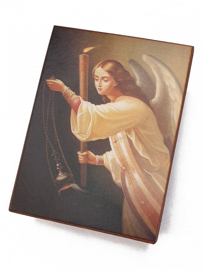 

Икона Ангел Молитвы, под старину, 15х17 см