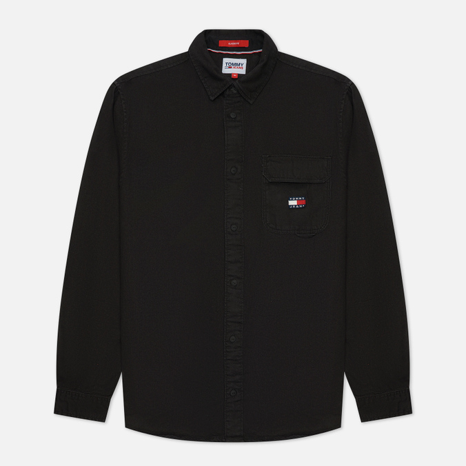 

Рубашка мужская Tommy Jeans DM0DM12454BDS черная 2XL, DM0DM12454BDS