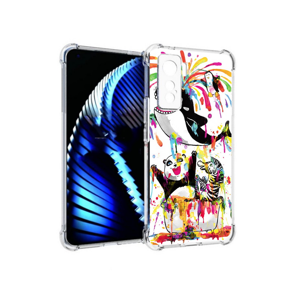 

Чехол MyPads Tocco для Vivo iQOO 5 Хиппи кит, Прозрачный, Tocco