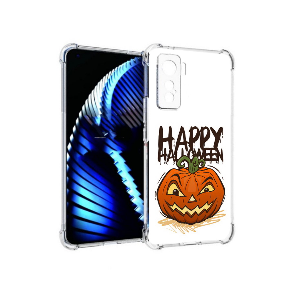 

Чехол MyPads Tocco для Vivo iQOO 5 Хэллоуин счастливый, Прозрачный, Tocco