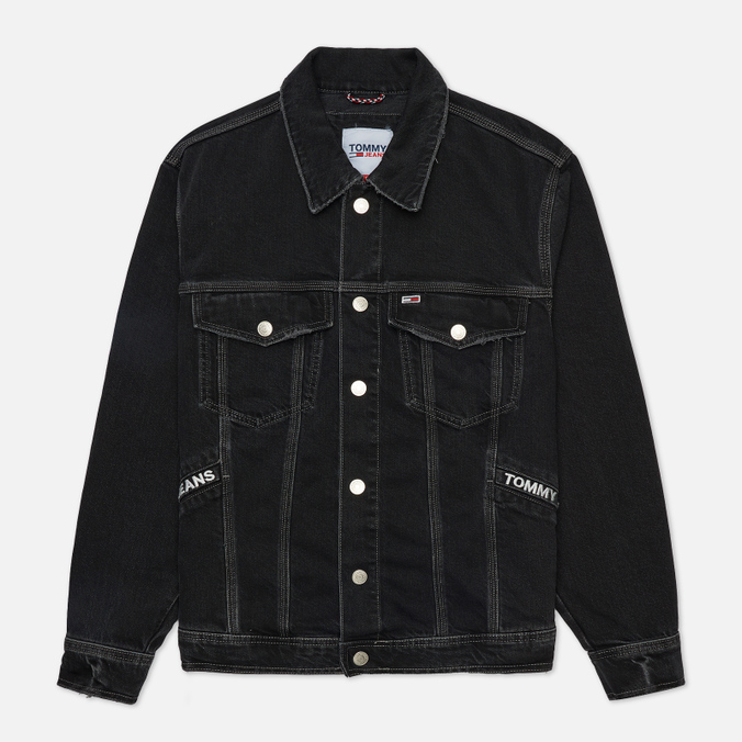 

Джинсовая куртка мужская Tommy Jeans DM0DM124621BZ черная L, DM0DM124621BZ