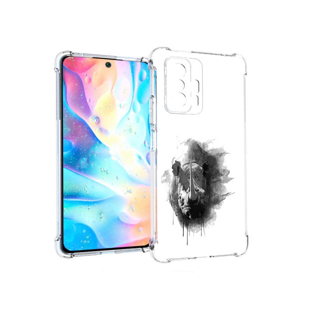 

Чехол MyPads Tocco для Xiaomi 11T Pro носорог (PT163474.285.523), Прозрачный, Tocco