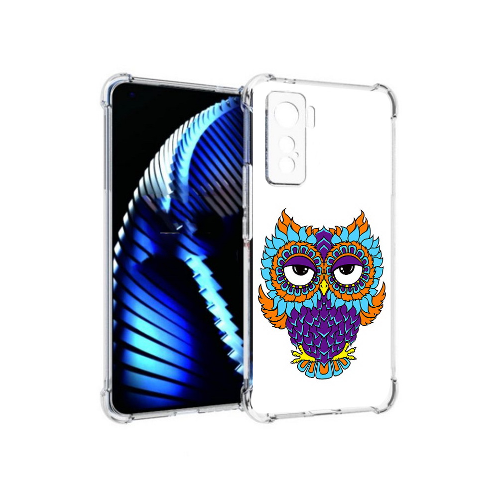

Чехол MyPads Tocco для Vivo iQOO 5 Цветная сова, Прозрачный, Tocco