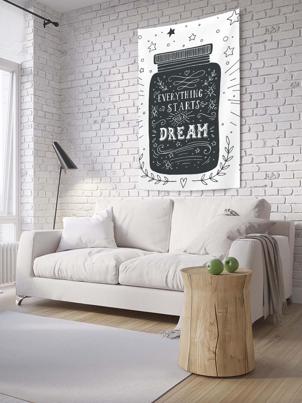 

Вертикальное фотопанно на стену JoyArty Все начинается с мечты 150x200 см, Все начинается с мечты