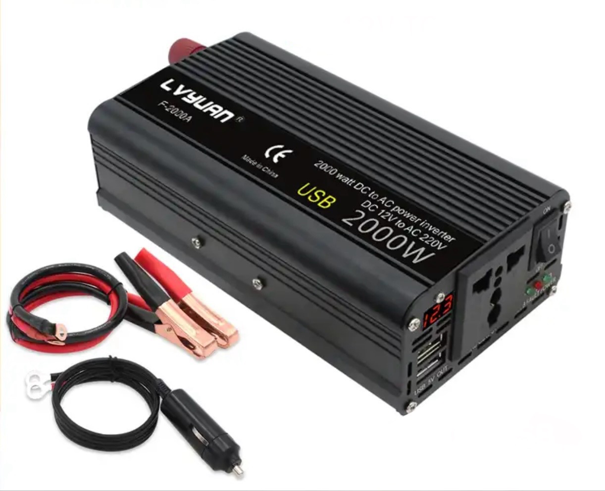 Автомобильный преобразователь напряжения Lvyuan 2000w 12v-220v инвертор Power inverter