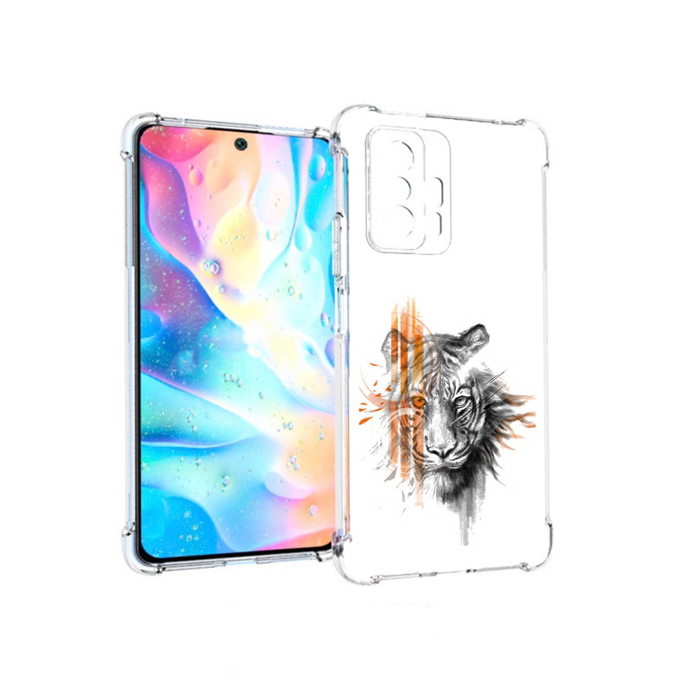 

Чехол MyPads Tocco для Xiaomi 11T Pro огненный тигр (PT163474.285.526), Прозрачный, Tocco