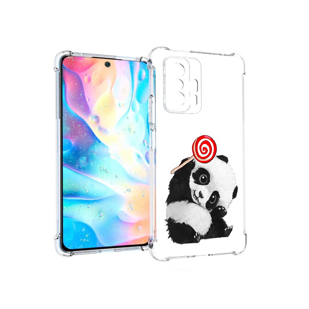 

Чехол MyPads Tocco для Xiaomi 11T Pro панда с леденцом (PT163474.285.534), Прозрачный, Tocco