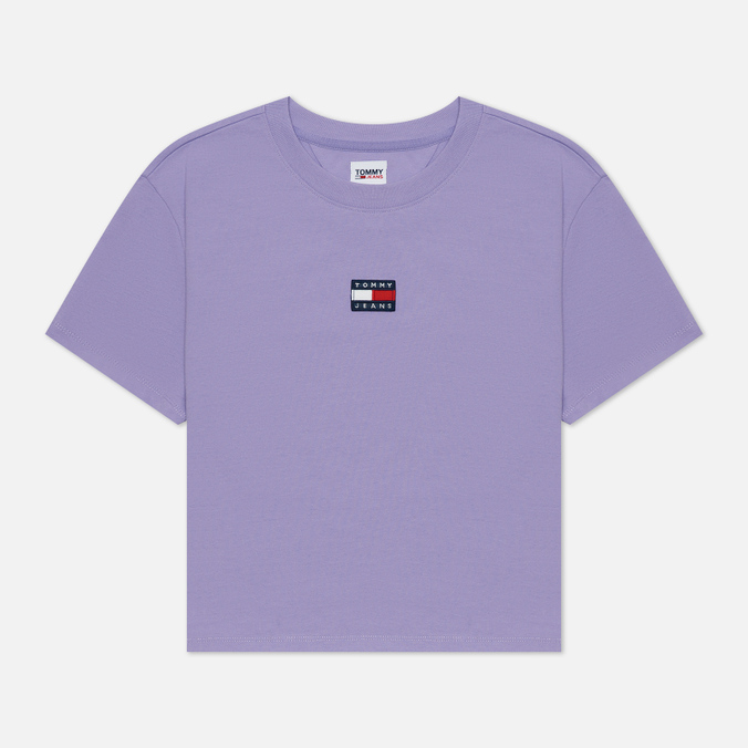 

Футболка женская Tommy Jeans DW0DW10404VLK фиолетовая S, DW0DW10404VLK