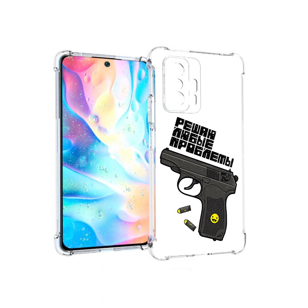 

Чехол MyPads Tocco для Xiaomi 11T Pro пистолет против проблем (PT163474.285.542), Прозрачный, Tocco