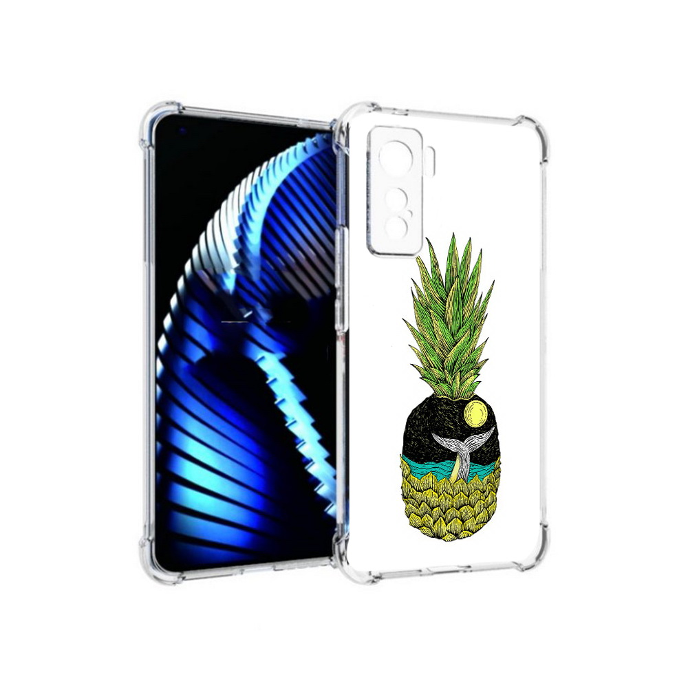 

Чехол MyPads Tocco для Vivo iQOO 5 ананас с китом, Прозрачный, Tocco