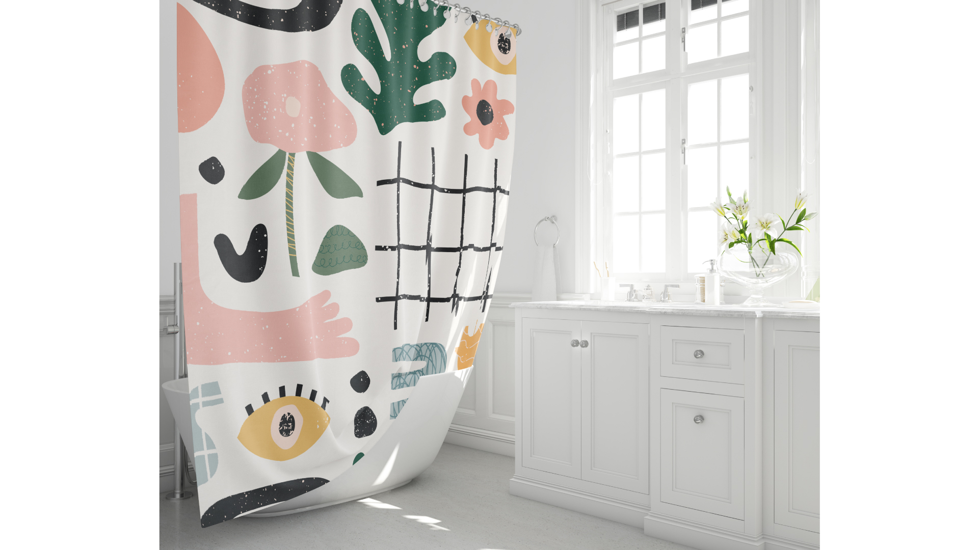 фото Шторка для ванной fixsen design summer с рисунком fx-2506