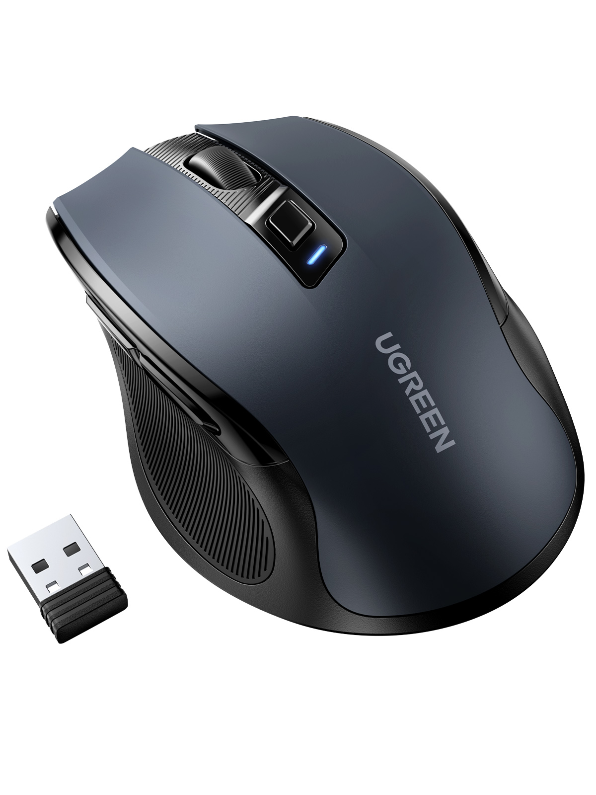 фото Беспроводная компьютерная мышь ugreen mu006 (90545) ergonomic wireless mouse 2.4g черный