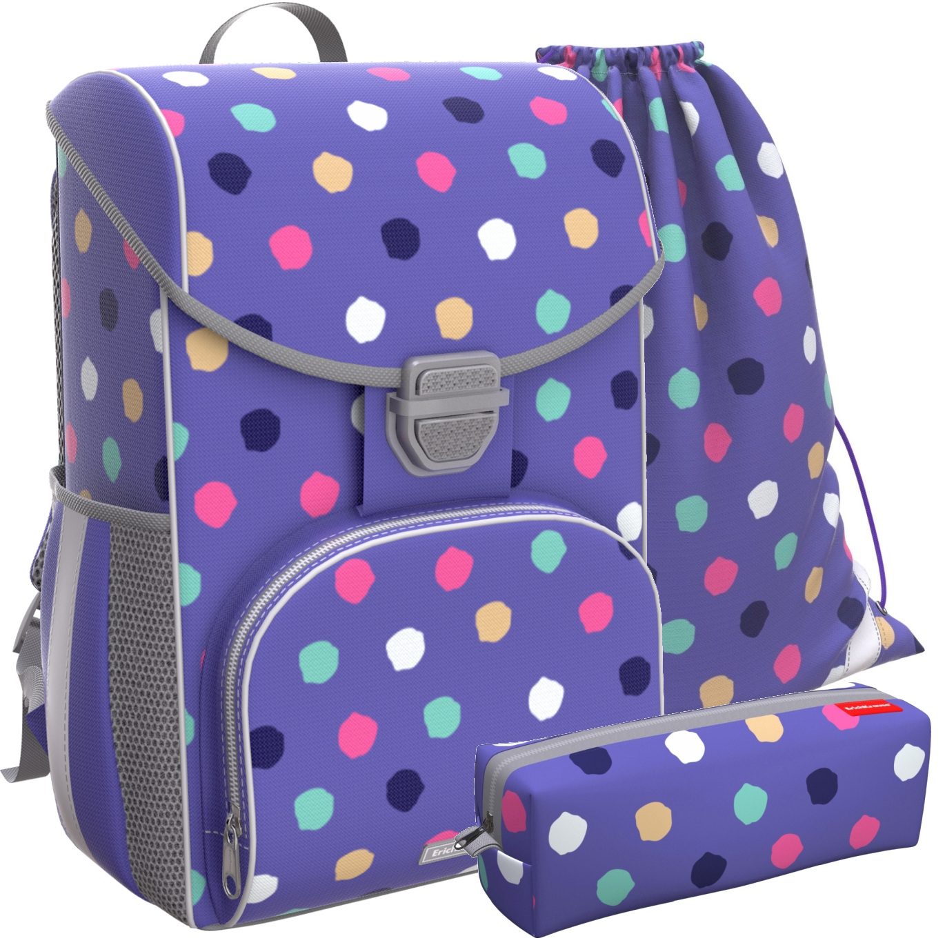 

Ранец ErichKrause ErgoLine 15 L Dots с наполнением фиолетовый 46206_N, ErgoLine® 15 L