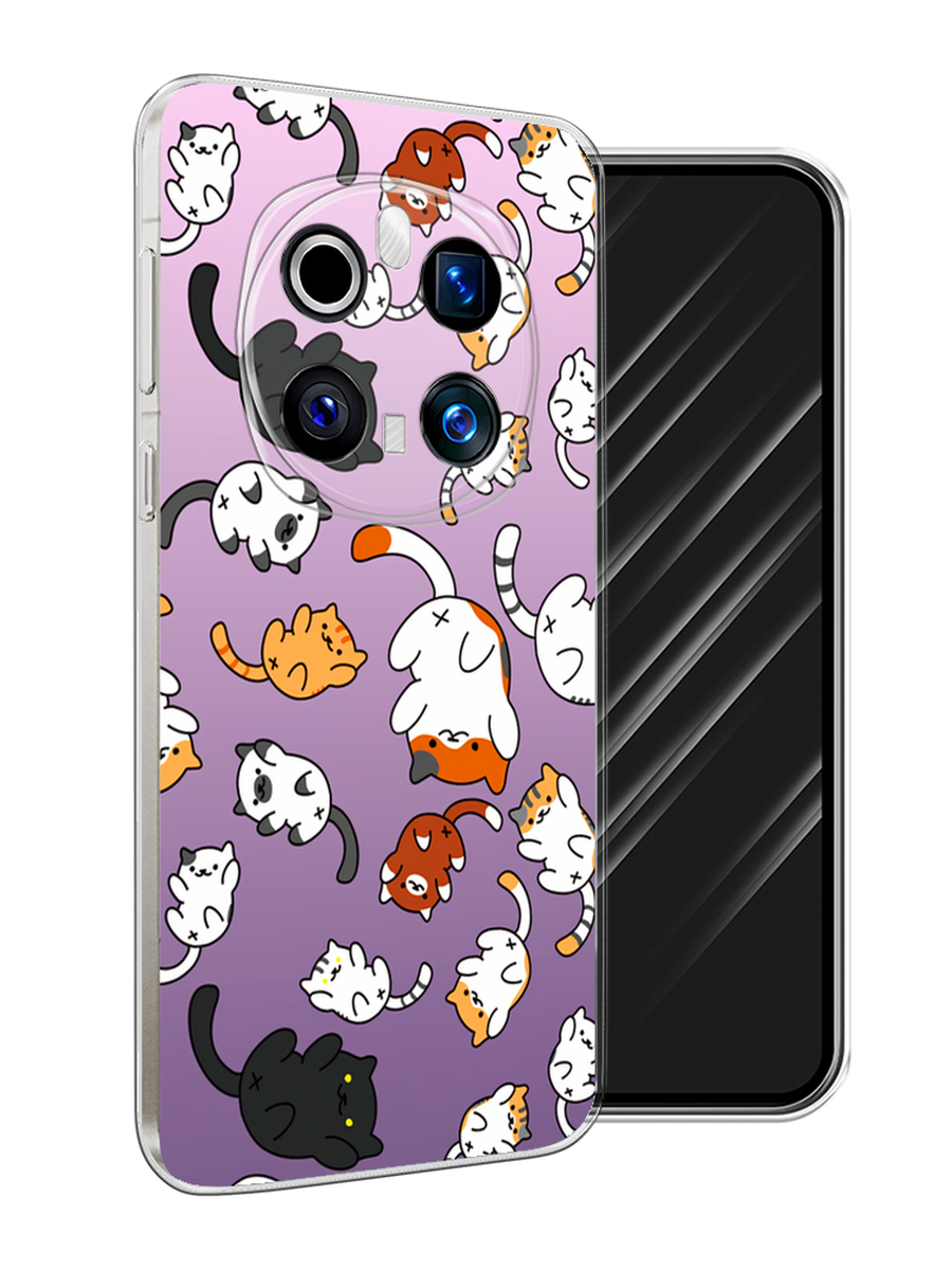 

Чехол Awog на Honor Magic 7 Pro "Котопад", Фиолетовый;белый, 6125650-1