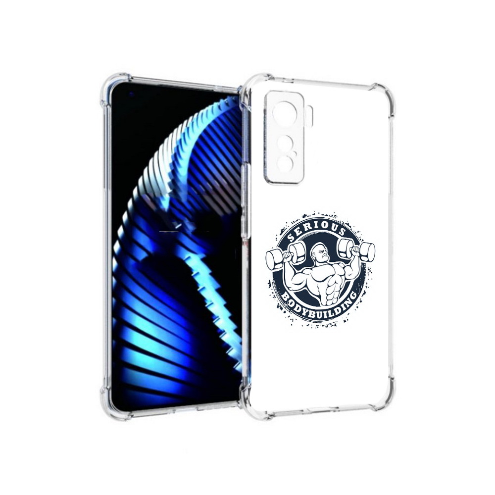 

Чехол MyPads Tocco для Vivo iQOO 5 бодибилдинг воля к победе, Прозрачный, Tocco