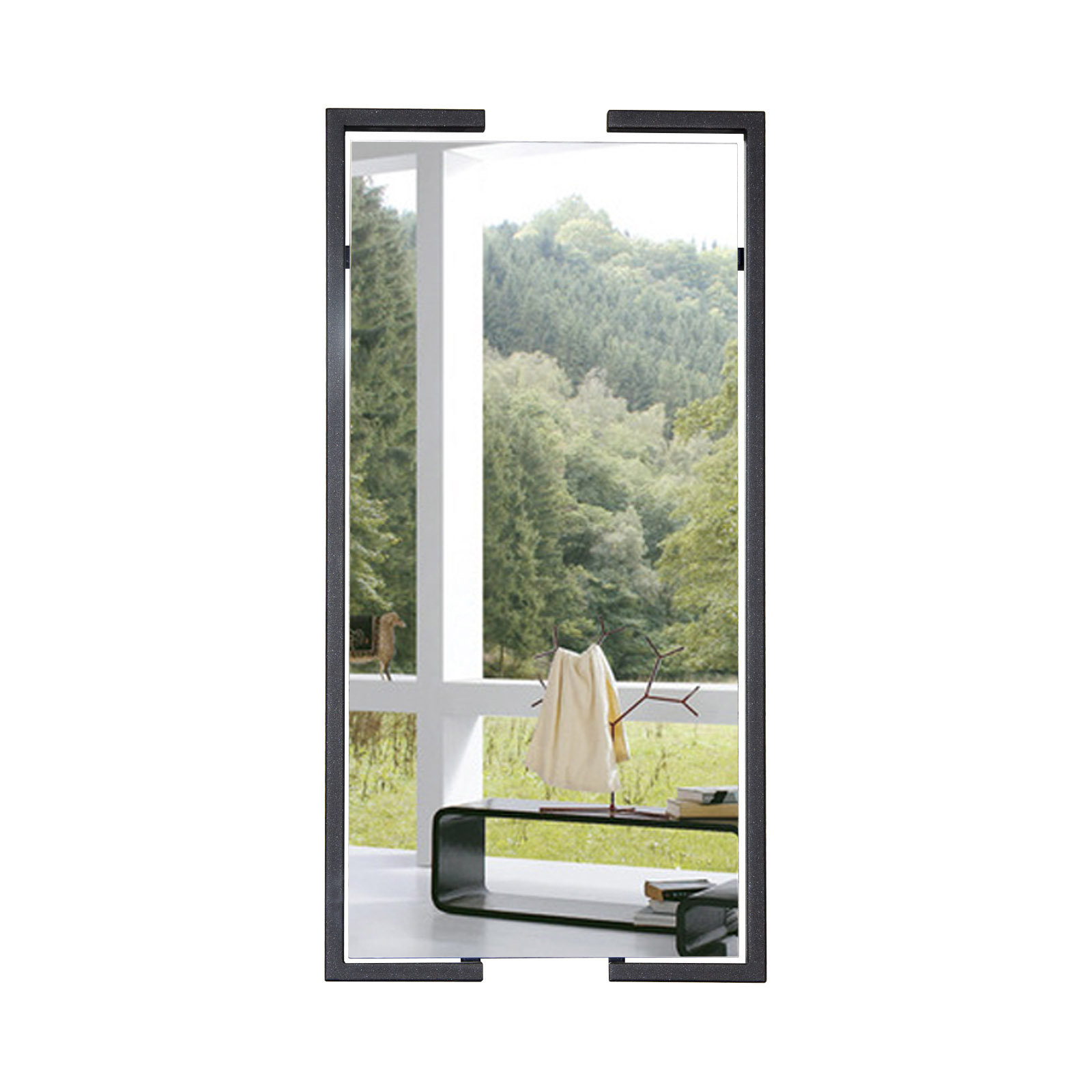 Зеркало LOFT вертикальное/горизонтальное, 450х900 (ШВ), металл арт. MA-2-MH, цвет черный