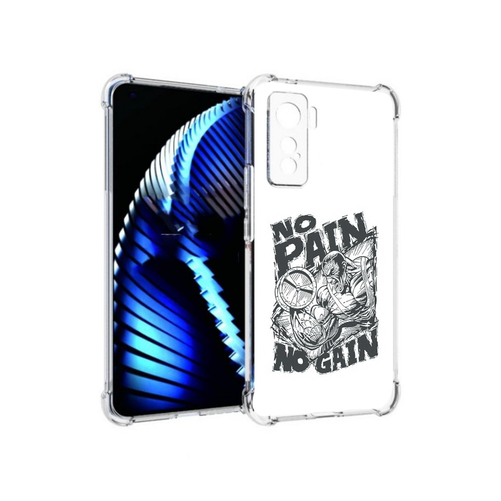 

Чехол MyPads Tocco для Vivo iQOO 5 бодибилдинг тяжелая работа, Прозрачный, Tocco
