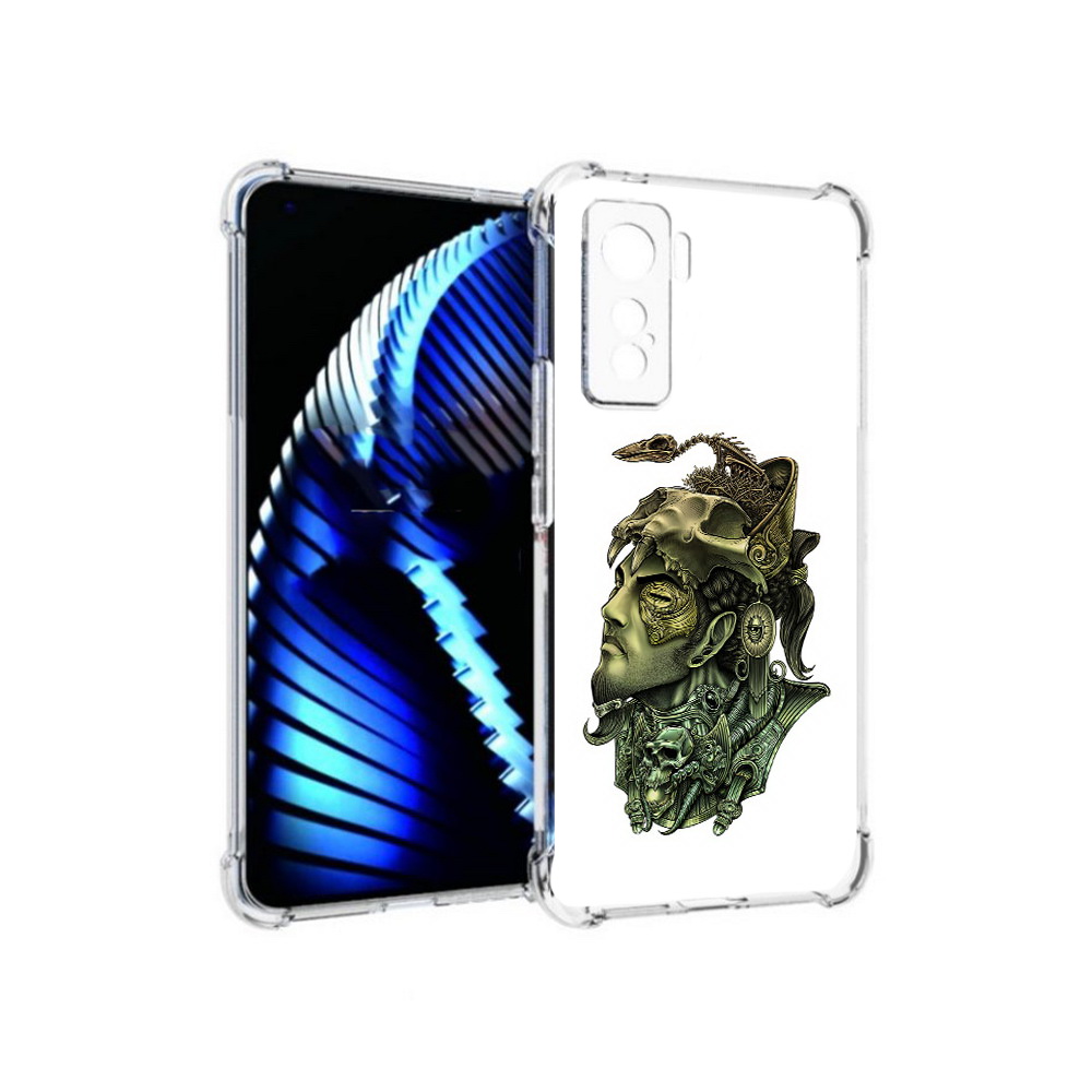 

Чехол MyPads Tocco для Vivo iQOO 5 бронзовый воин, Прозрачный, Tocco