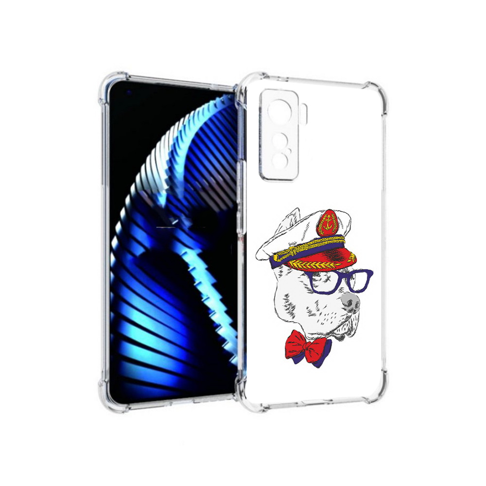 

Чехол MyPads Tocco для Vivo iQOO 5 бульдог, Прозрачный, Tocco